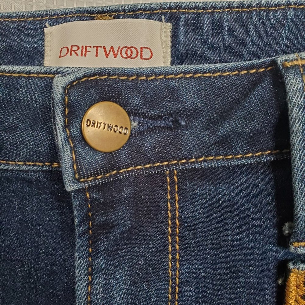Driftwood Size 31 x 34 Jeans Wyatt Boot Trouser Denim Leopard Trim Tiger King - Picture 9 of 10